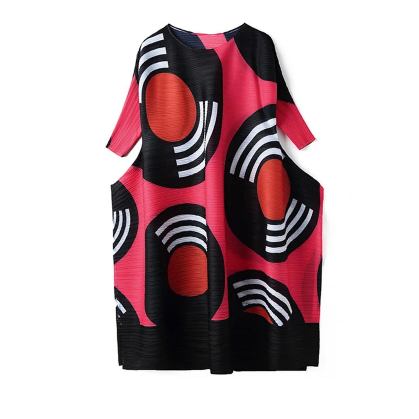 Luxury Geometric Pleated Dress