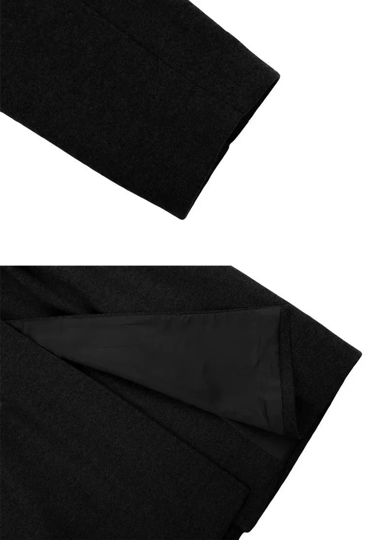 Men's Luxurious Oversized Extra Long Wool Coat