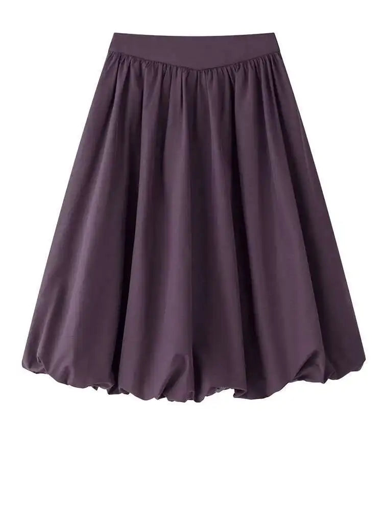 Poplin Full Avant-Garde Bubble Skirt