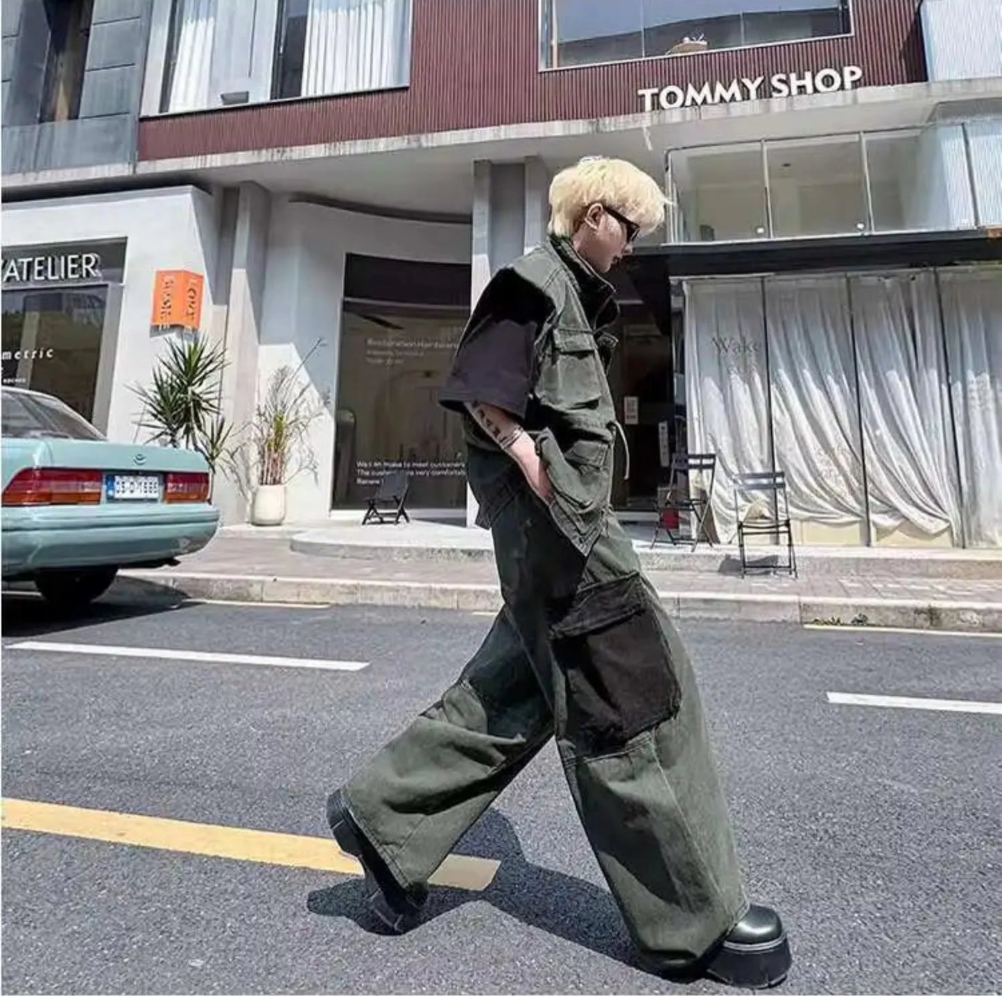 Men's Streetwear Cargo Vest & Pants
