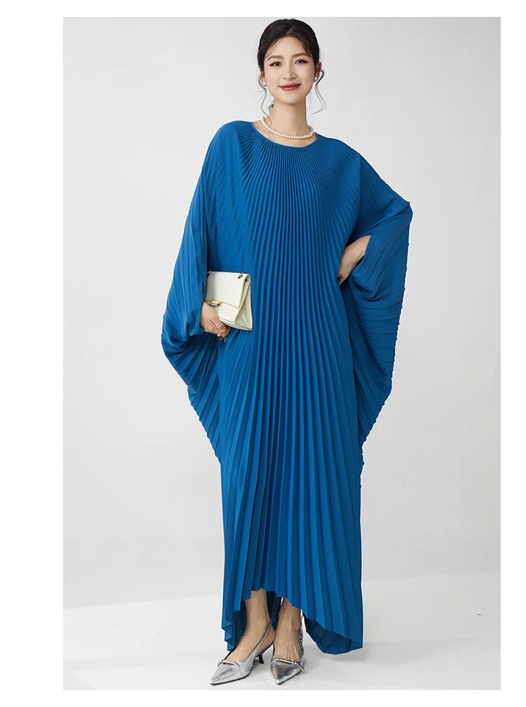 Luxury Designer Pleated Maxi Kaftan Dress