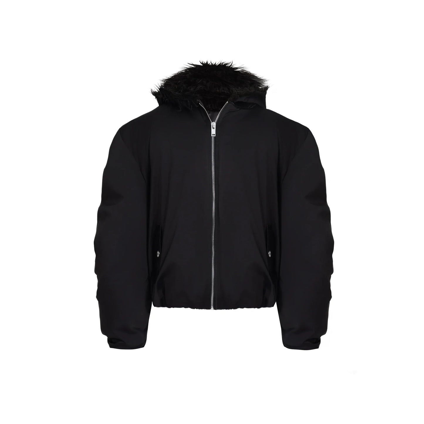 Men's Waterproof Faux Fur Hooded Jacket