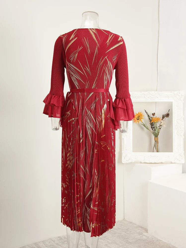 Modest Petite Pleated Dress