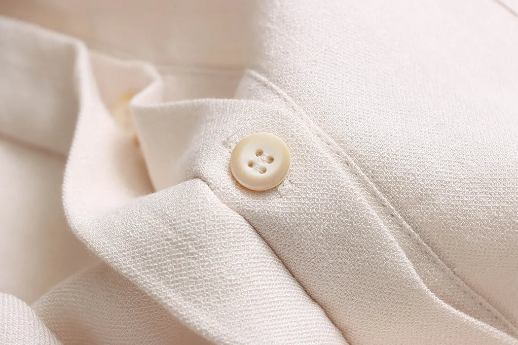 Linen Button-Up Shirt & Wide-Leg Trousers Set