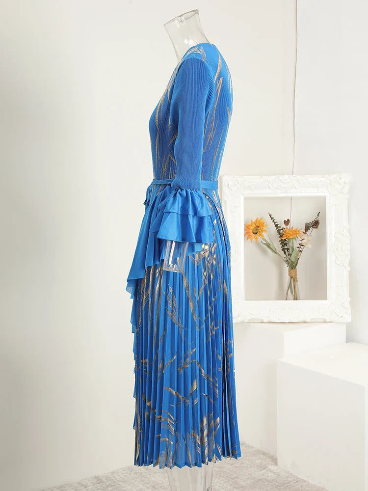 Modest Petite Pleated Dress