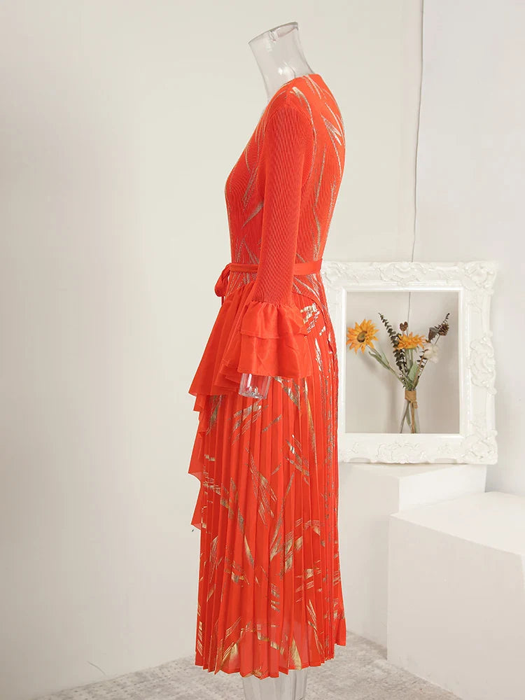 Modest Petite Pleated Dress
