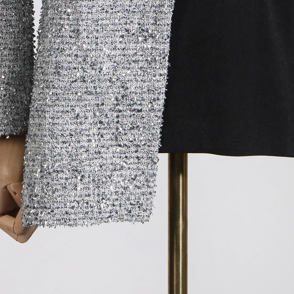 Couture Half-Tweed Half-Black Blazer