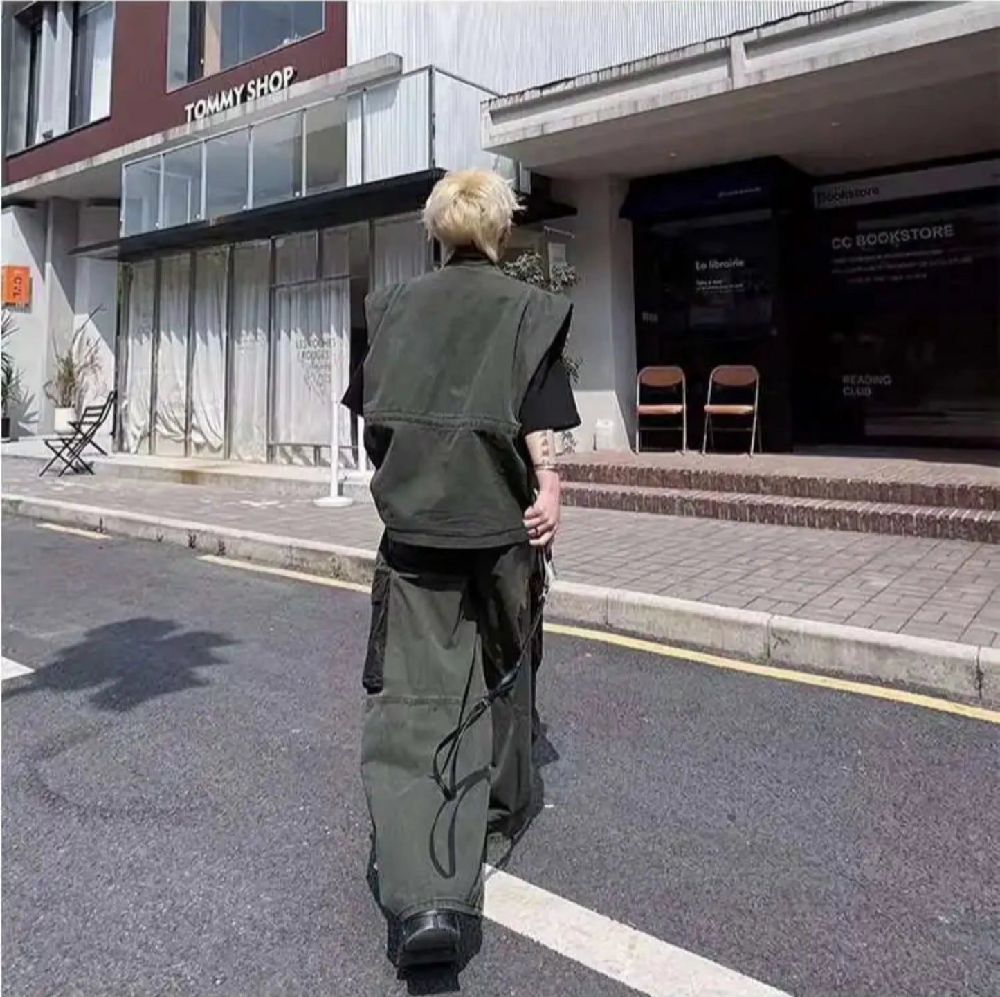 Men's Streetwear Cargo Vest & Pants