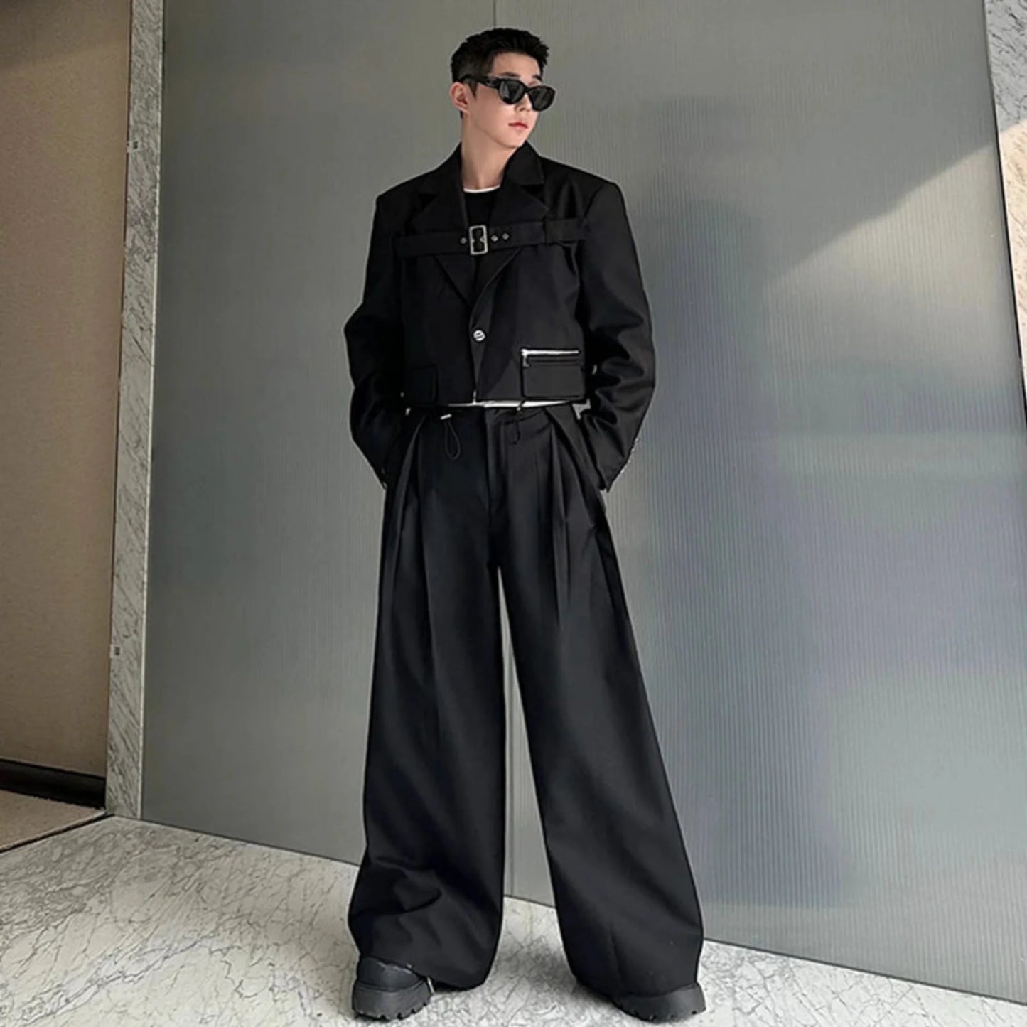 Men's Tailored Wide Leg Oversized Suit