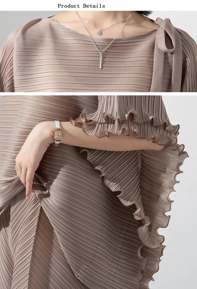 Luxury Plissé Travel Set - Pleated Top & Pants