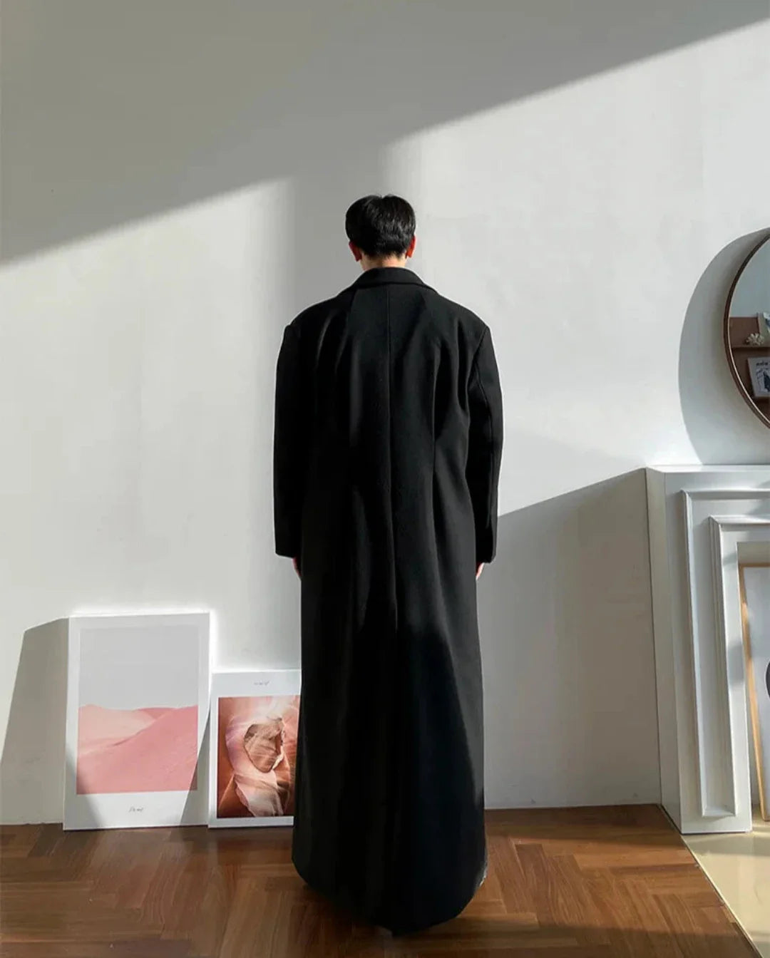 Men's Luxurious Oversized Extra Long Wool Coat