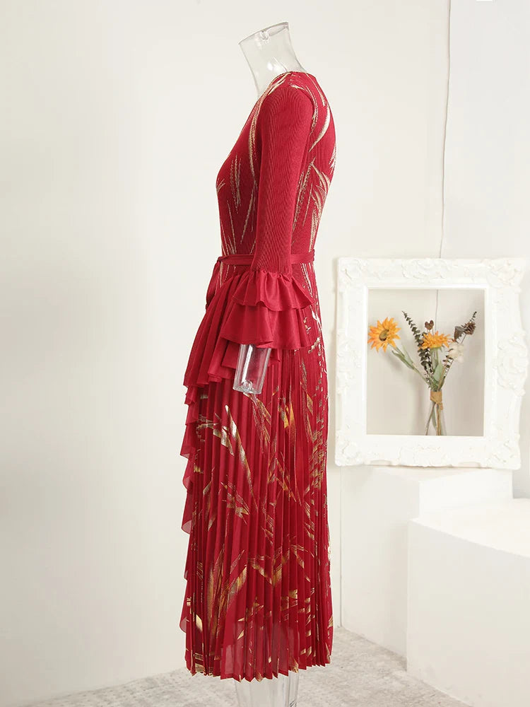 Modest Petite Pleated Dress