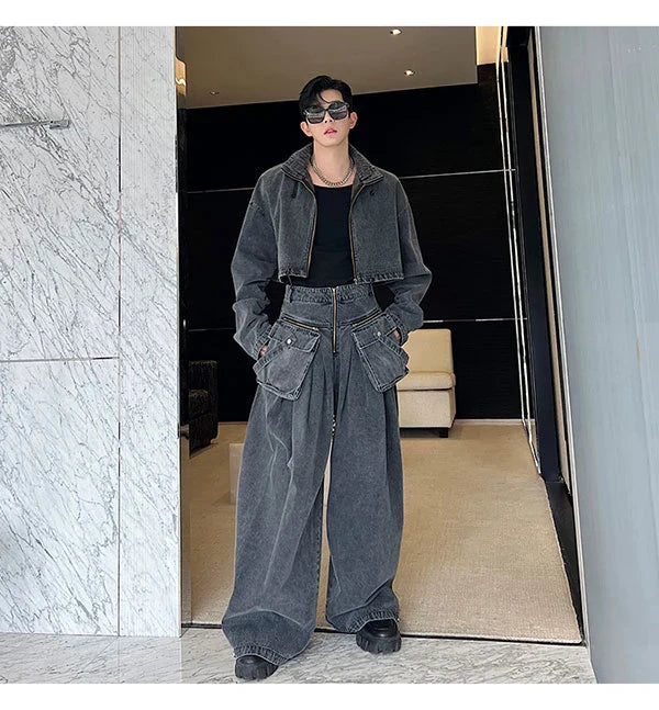 Men's Elite Denim Streetwear 2-Piece Set