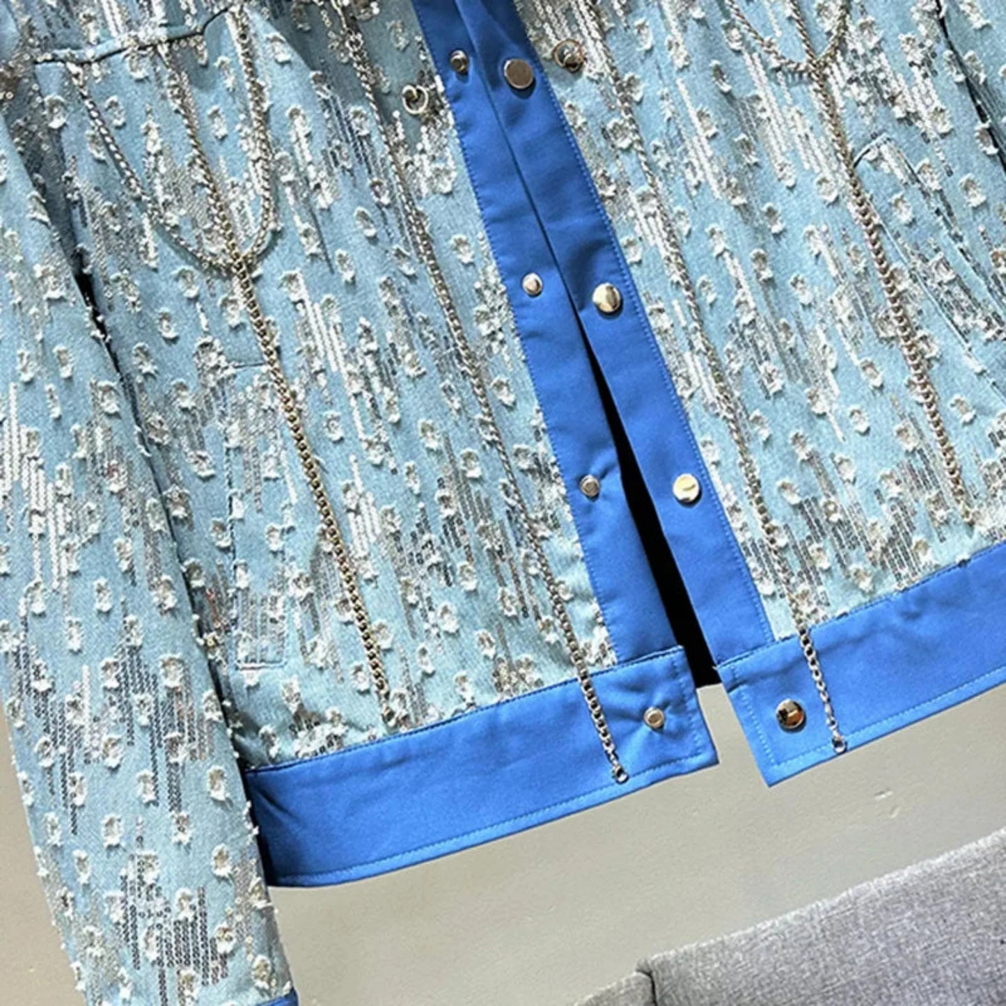 Men's Embellished Denim Jacket