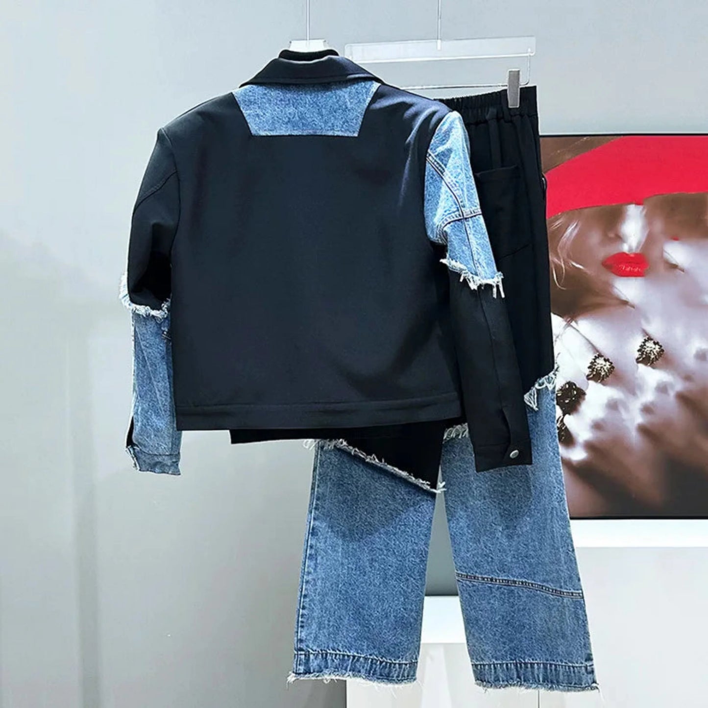 Men's Two-Piece Luxury Denim Set