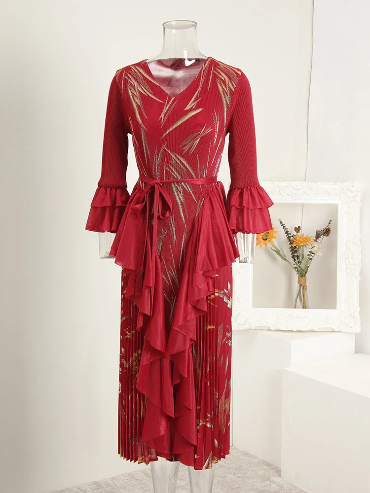 Modest Petite Pleated Dress