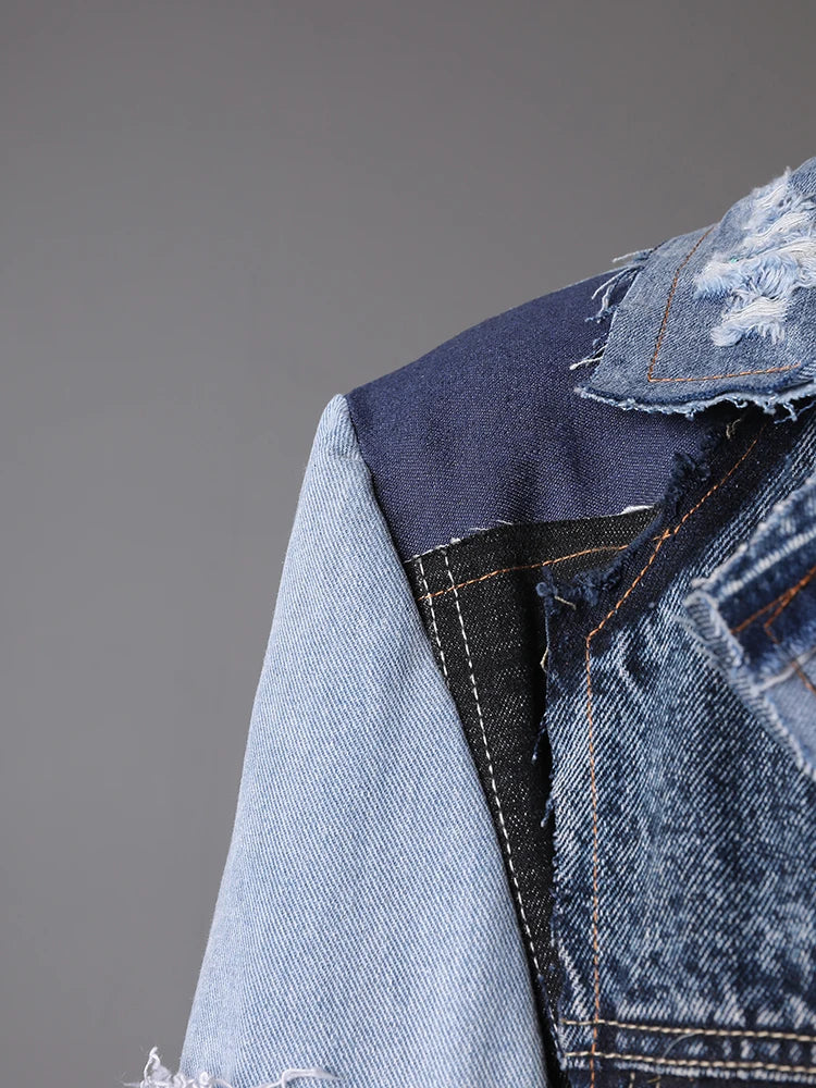 Women's Luxury Denim Trench Coat