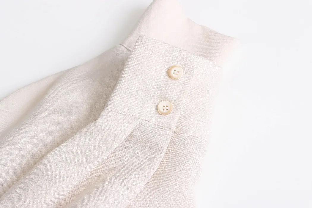 Linen Button-Up Shirt & Wide-Leg Trousers Set