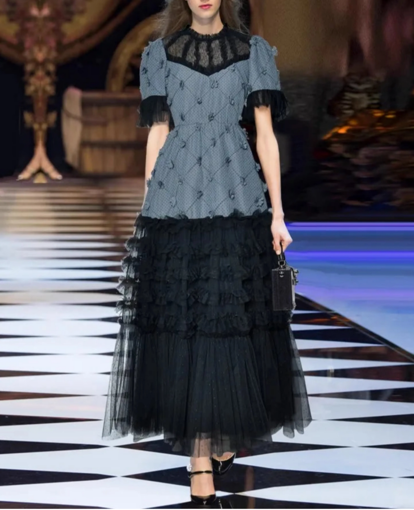 Women's Brocade A-Line Dress