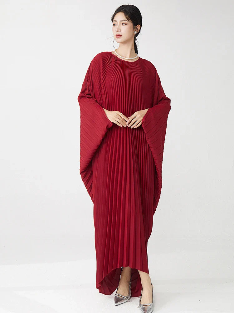 Luxury Designer Pleated Maxi Kaftan Dress