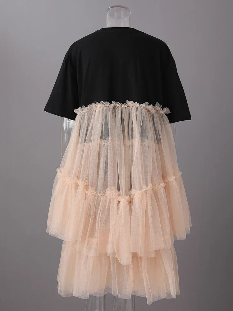 Luxury Mesh Ruffle Shirt
