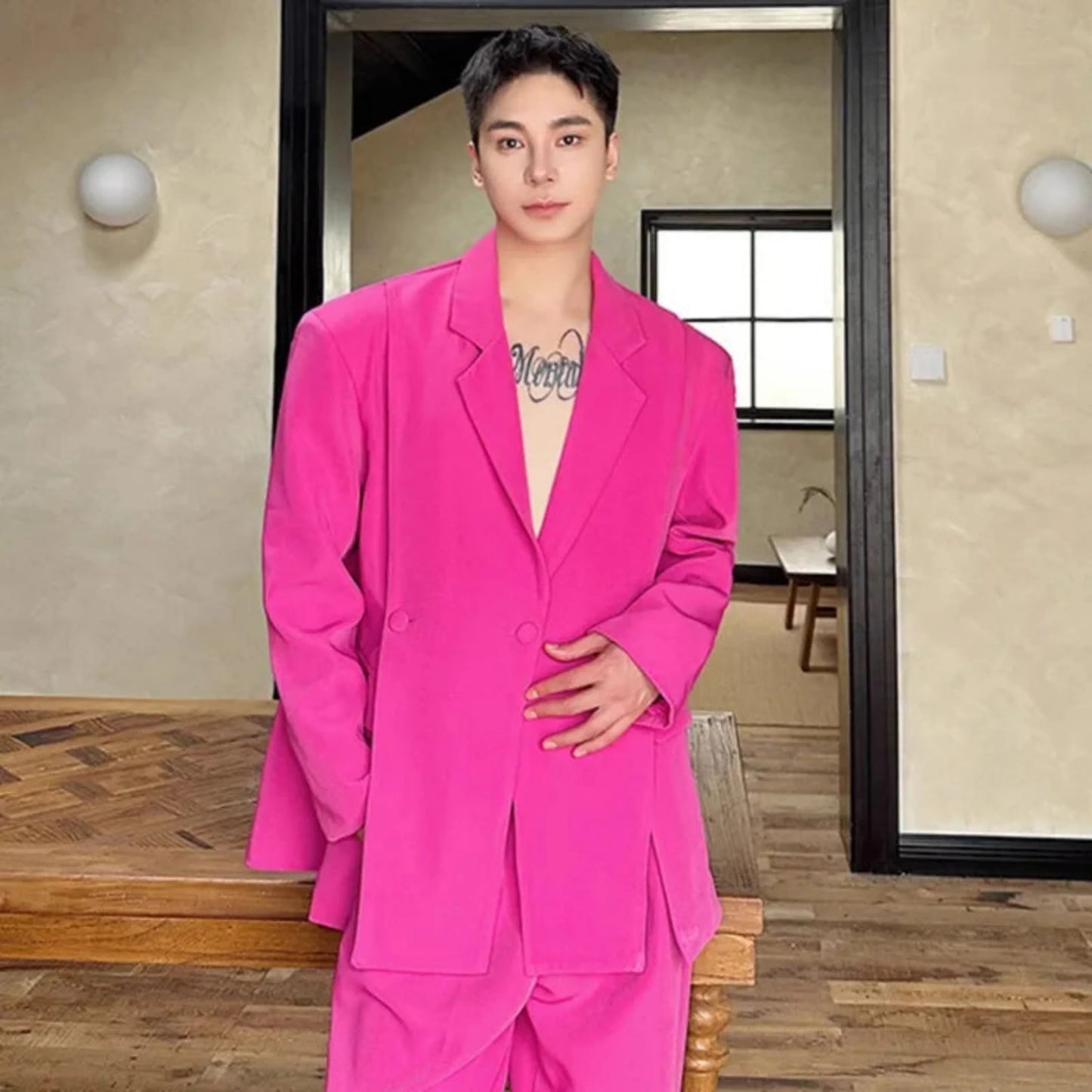 Men's Baggy Formal Suit Ensemble