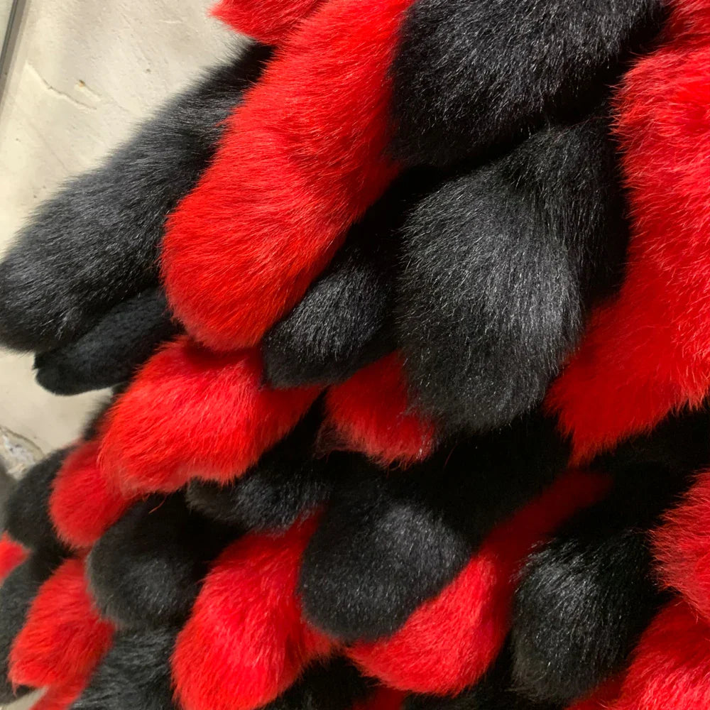 Premium Men's Genuine Fox Fur Coat