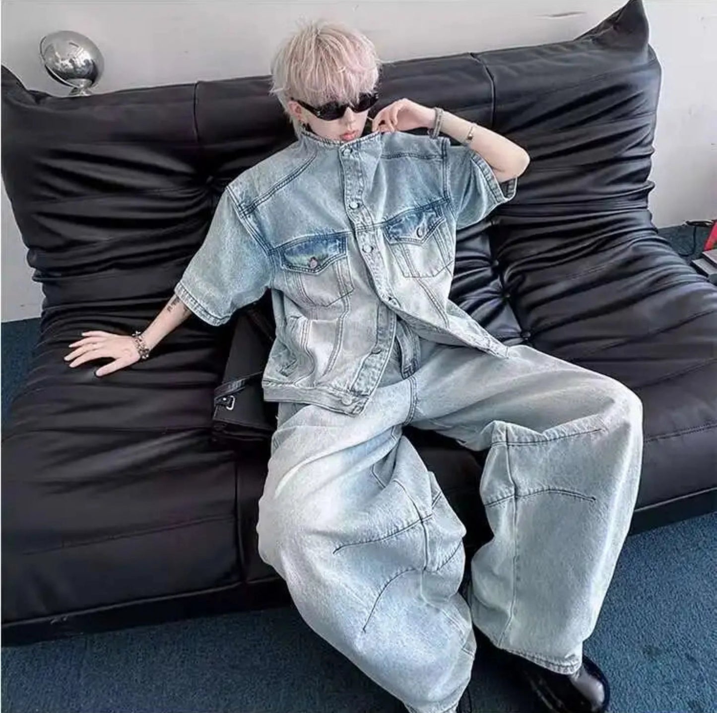 Men's Japanese Denim Relaxed Fit Set