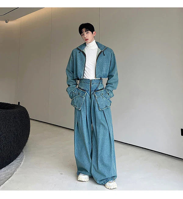 Men's Elite Denim Streetwear 2-Piece Set
