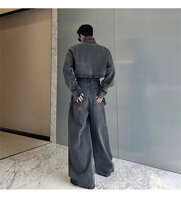 Men's Elite Denim Streetwear 2-Piece Set