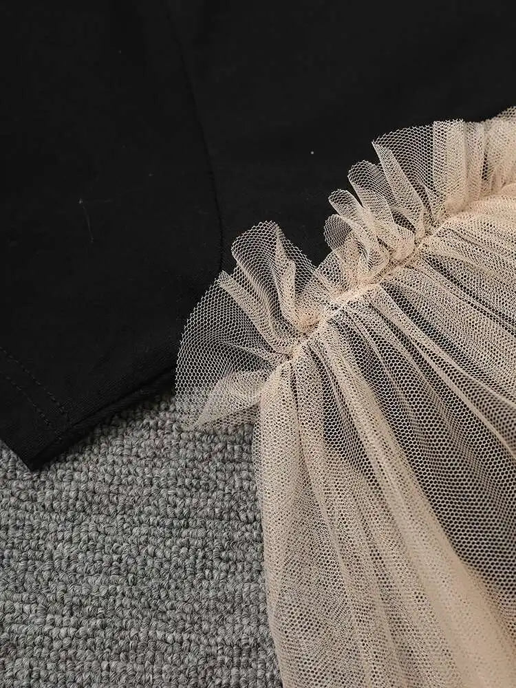 Luxury Mesh Ruffle Shirt
