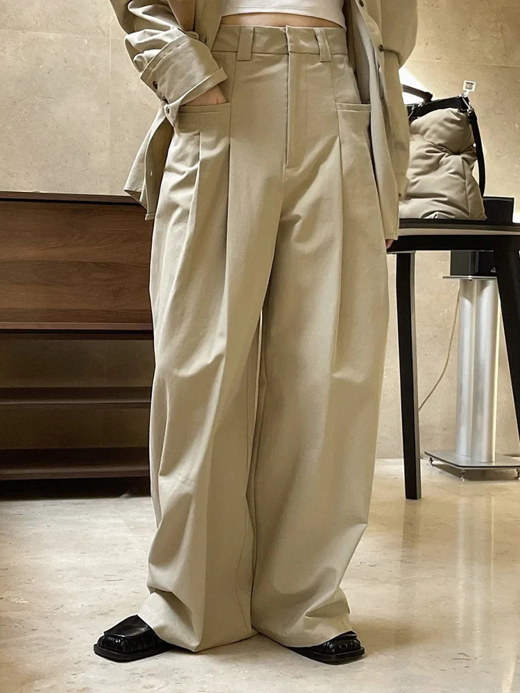 Women's London High-Waisted Wide Leg Trousers