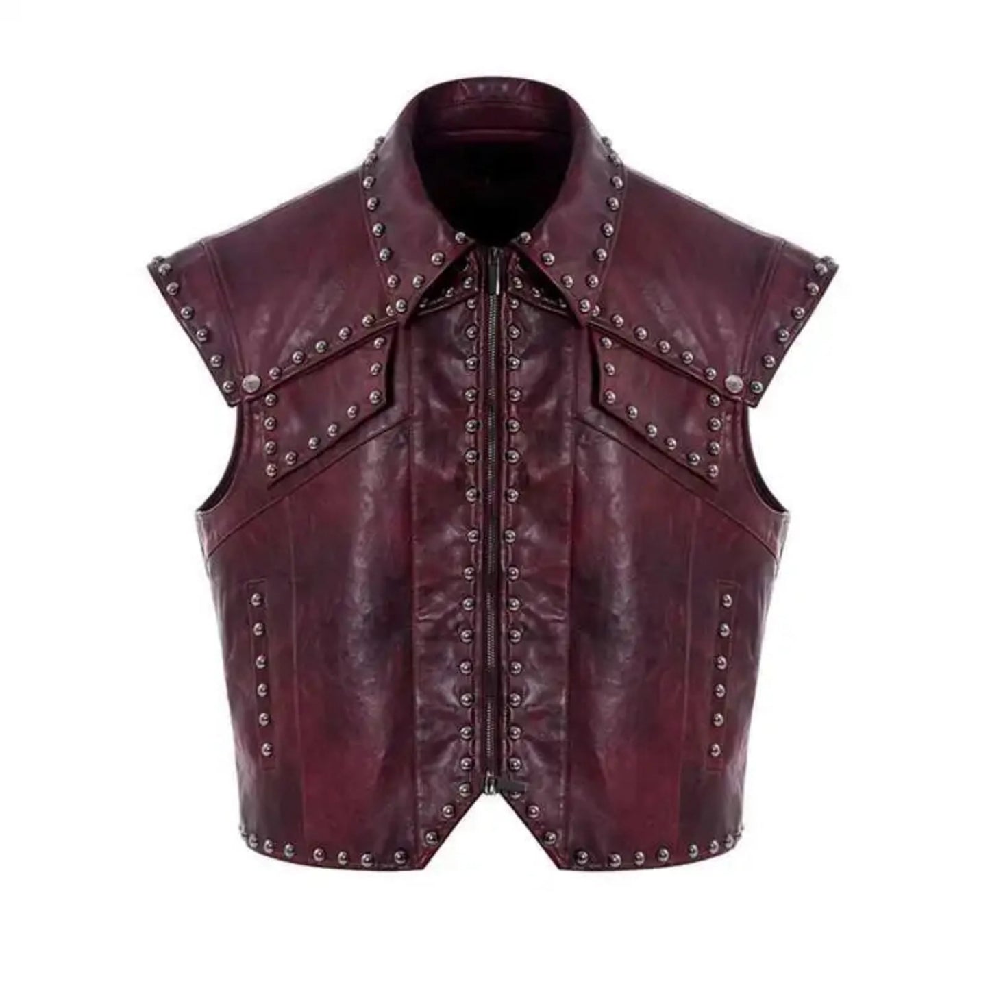 Men's Vegan Leather Vest | Luxury Streetwear