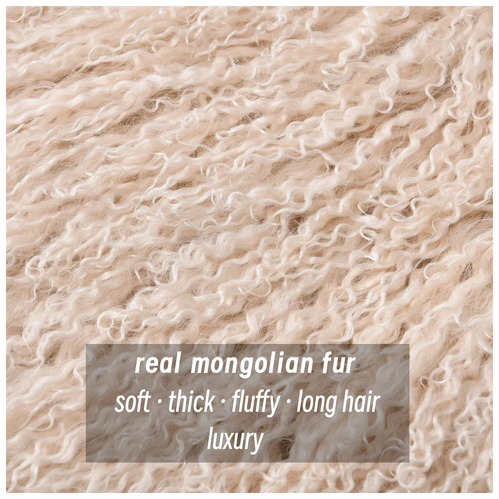Women's Luxe Cashmere Wool and Sheep Fur Coat