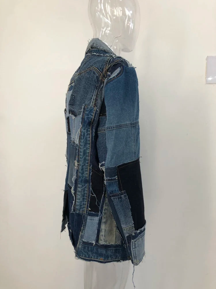 Men's Haute Denim Streetwear Couture Jacket