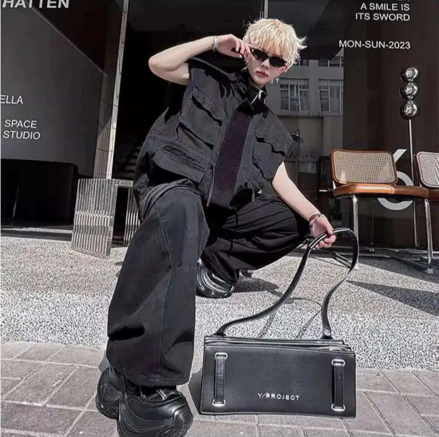 Men's Streetwear Cargo Vest & Pants