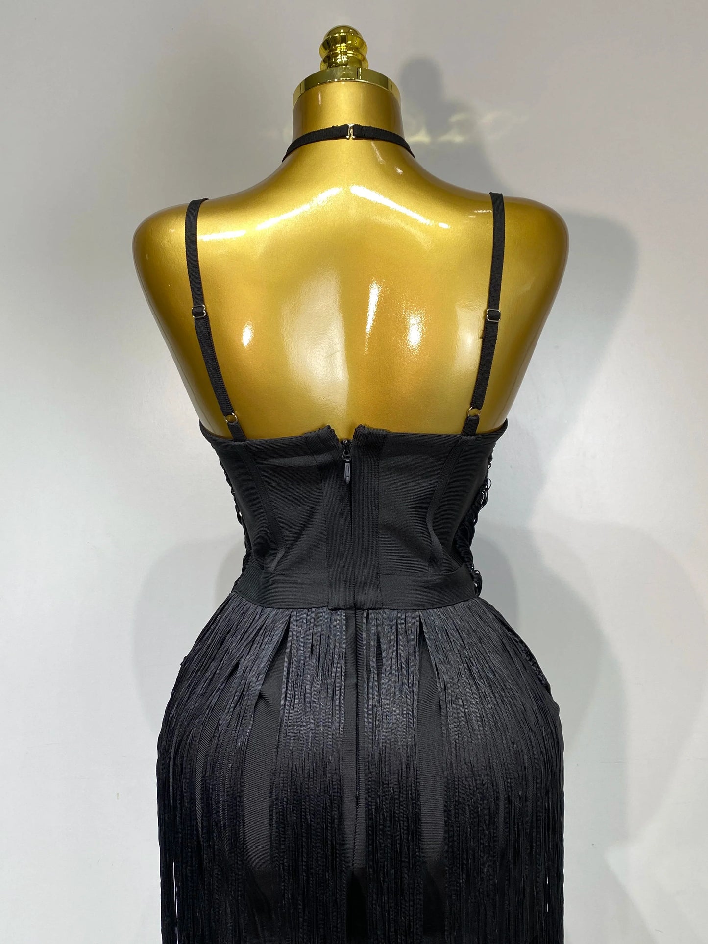 Luxe Fringe Cocktail Midi Dress