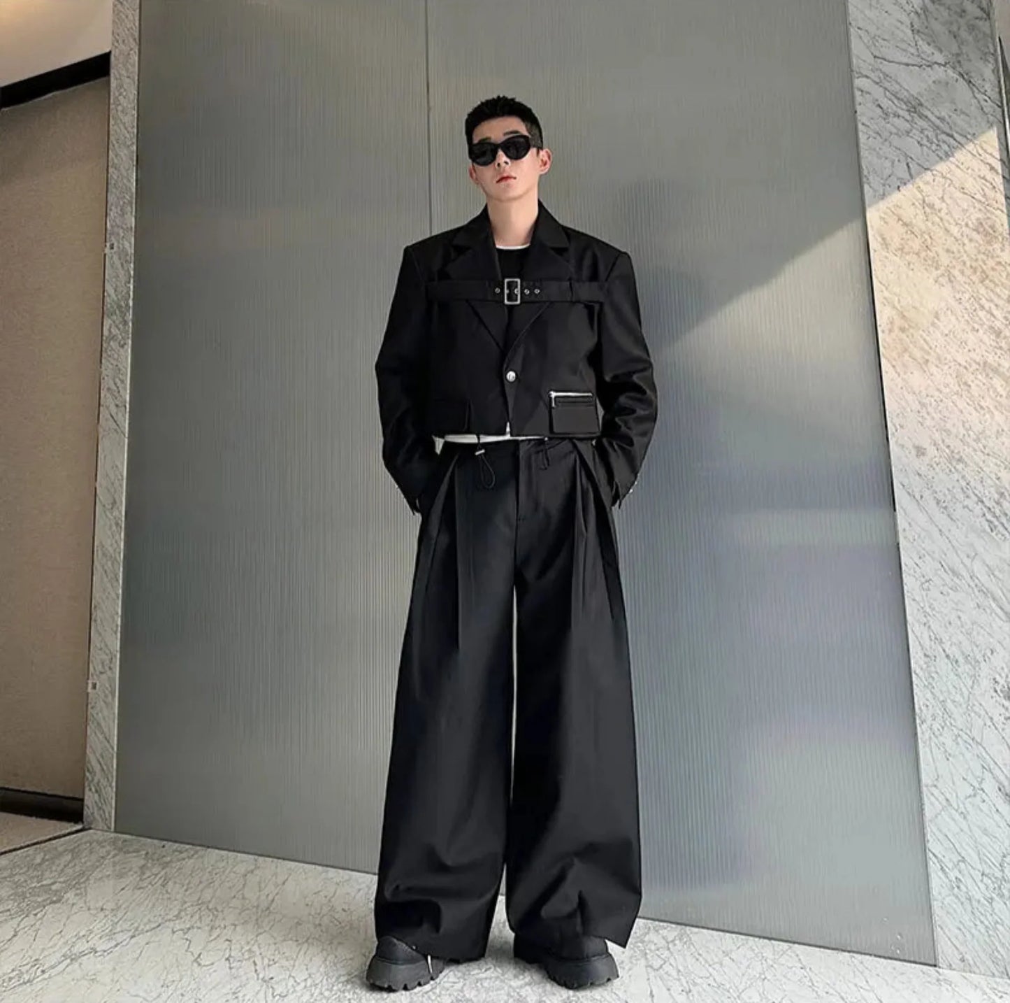 Men's Tailored Wide Leg Oversized Suit