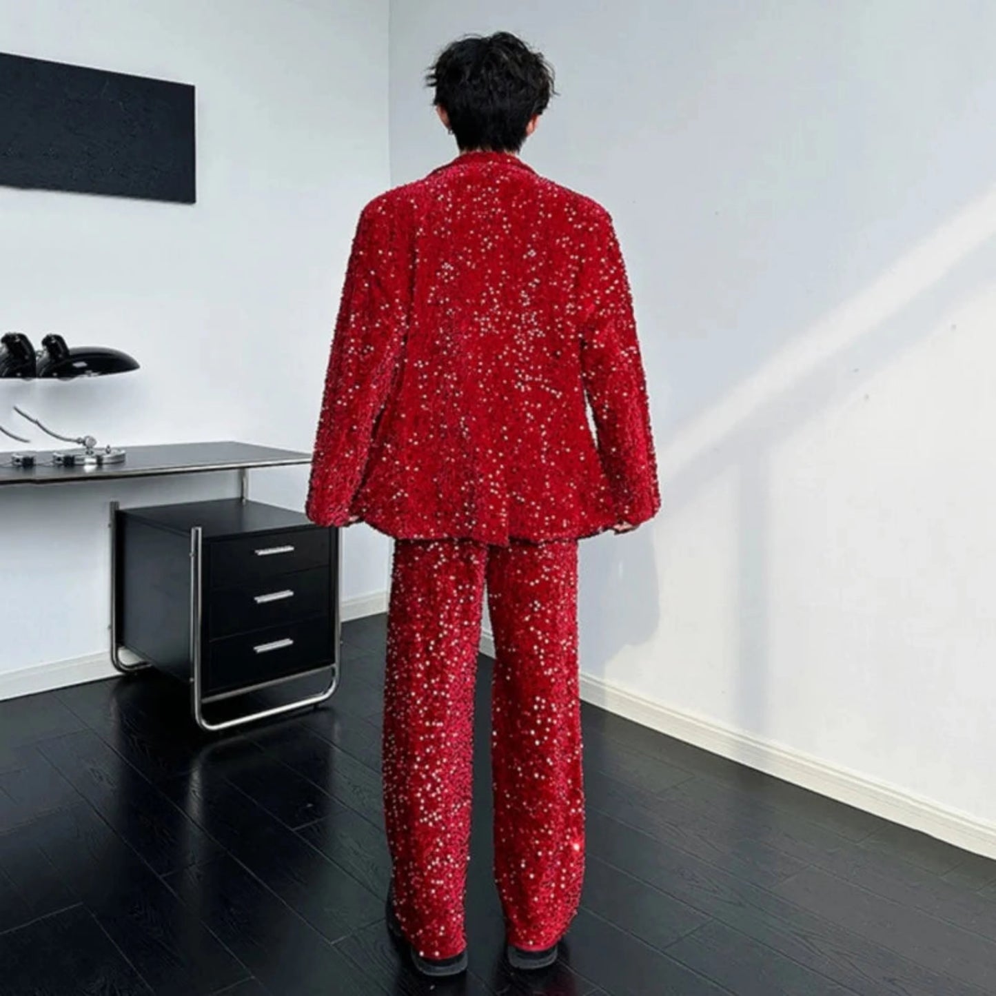 Men's Luxury Sequin Pant Suit