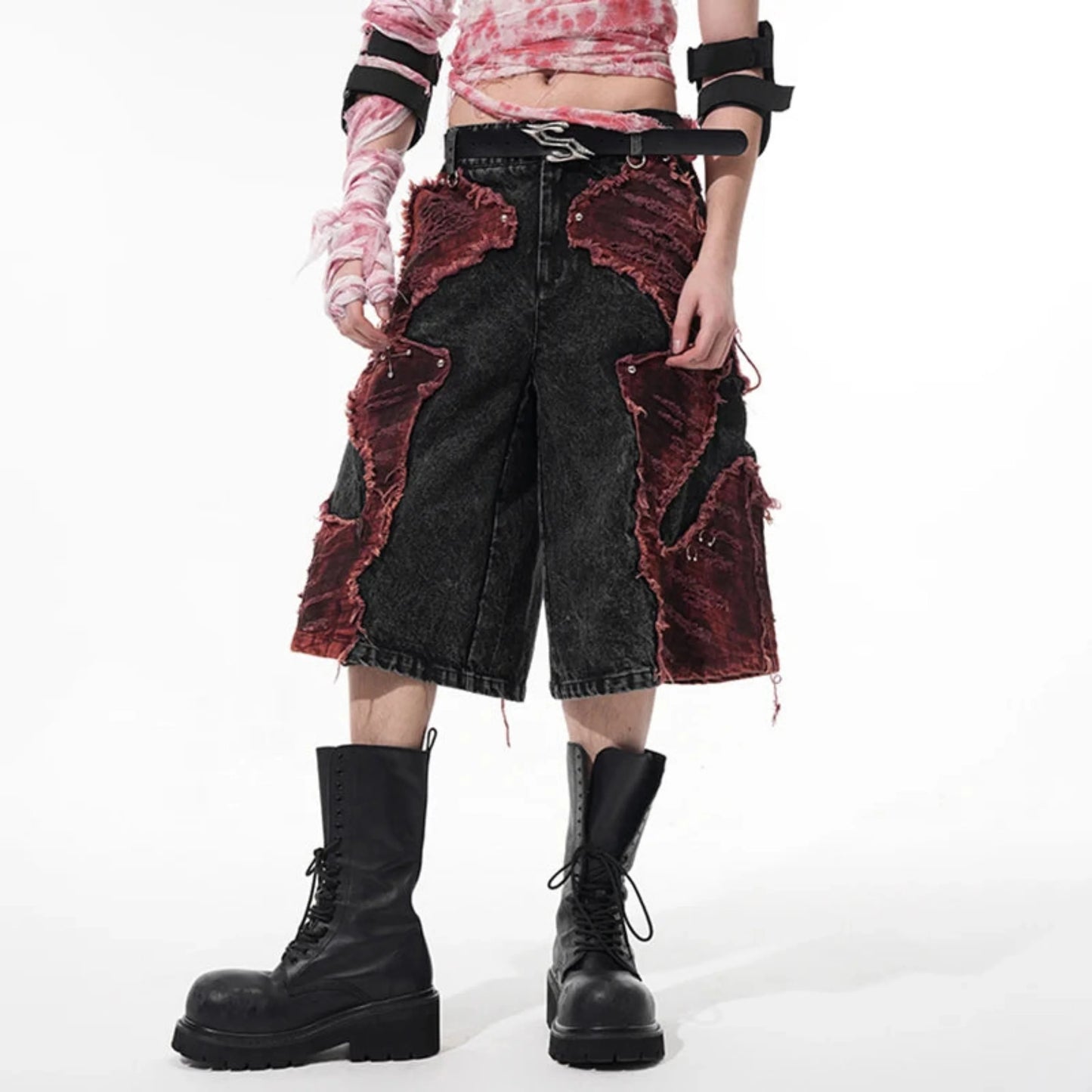 Men's Japanese Denim Culottes Shorts