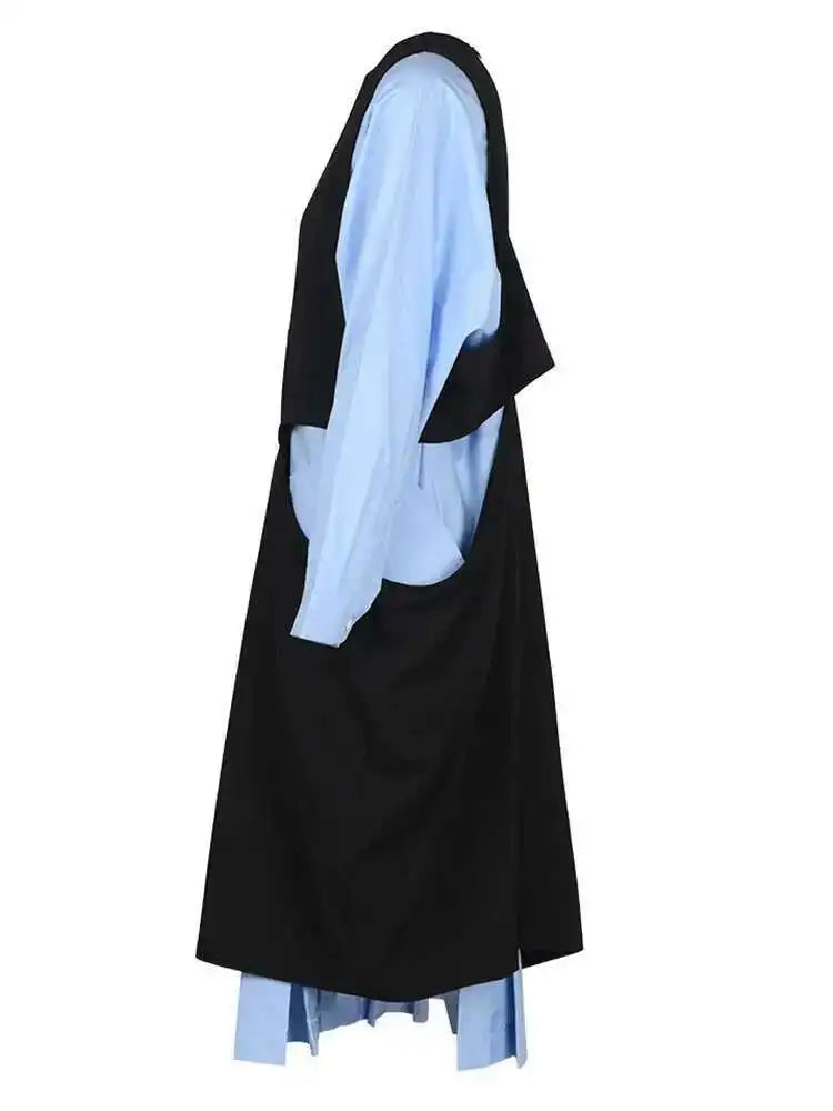 Luxury Cutout Blouse Midi Dress