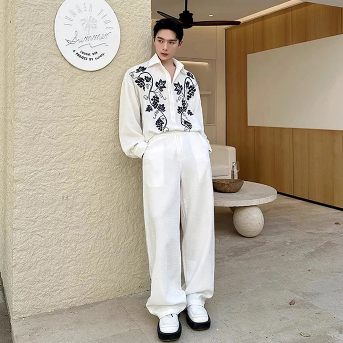 Luxury Men's 2-Piece Embroidered Set