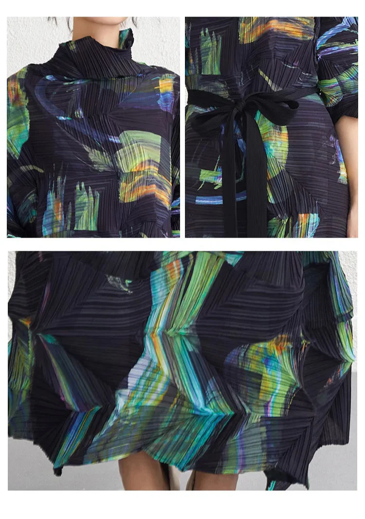 Plissé Pleated Korean Style Dress
