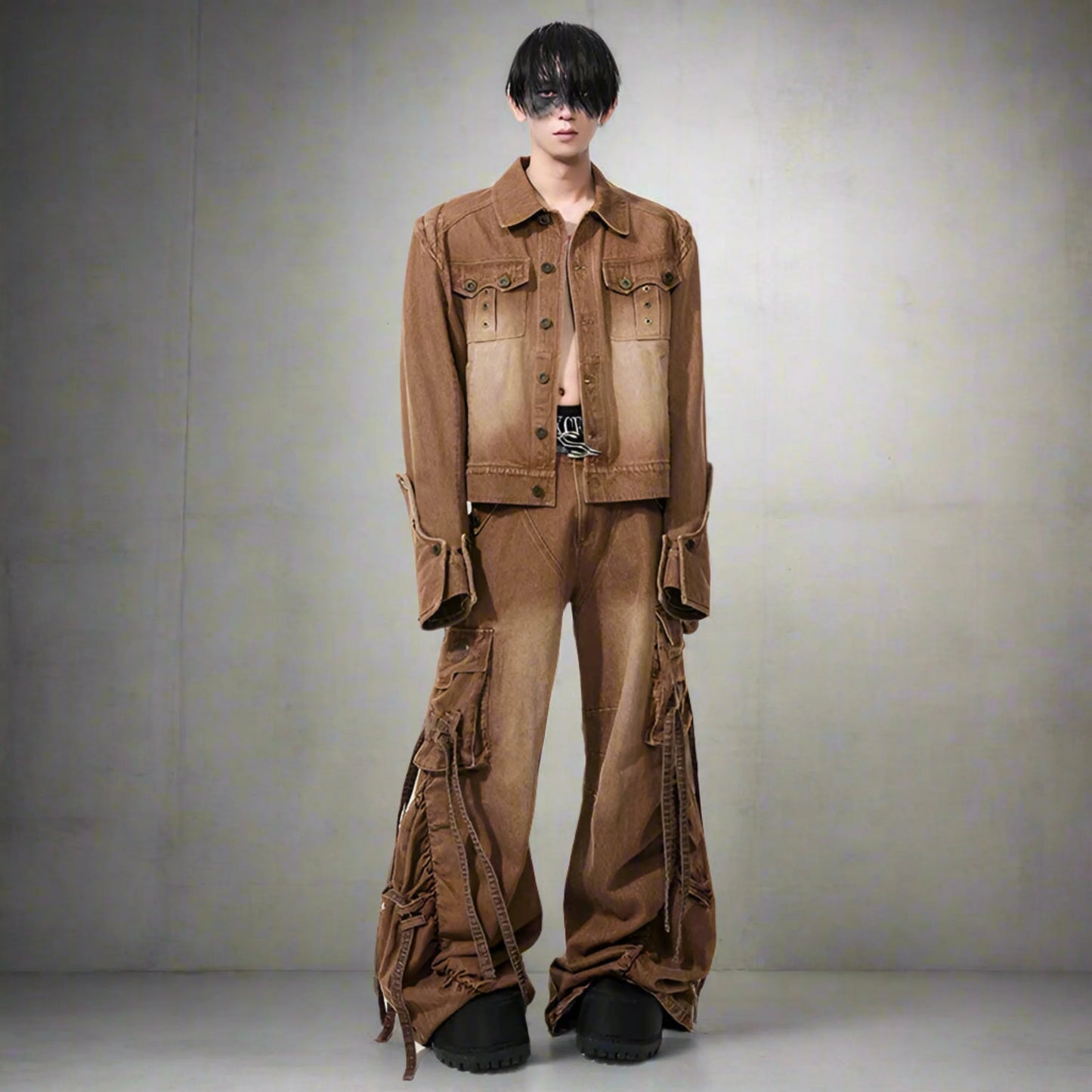 Men's Japanese Denim Wide-Leg Set