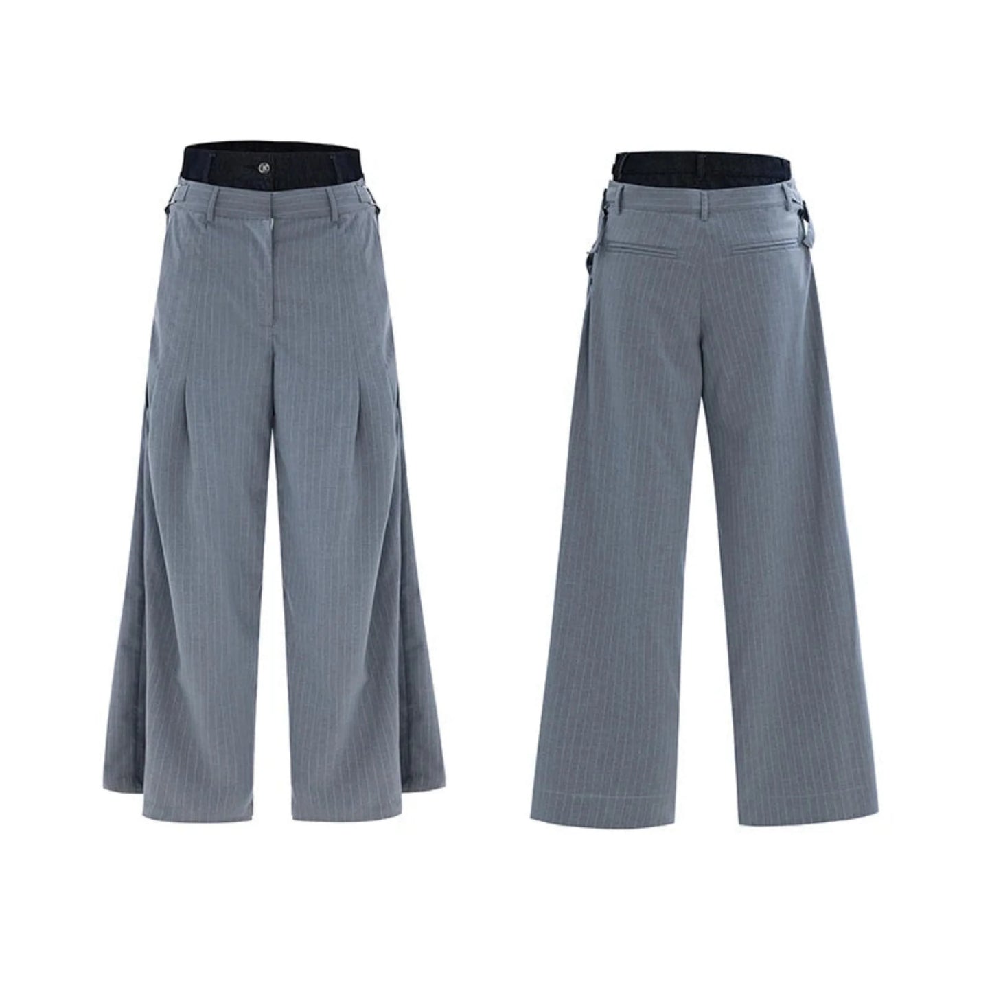 Men's Pinstripe Double-Layered Suit