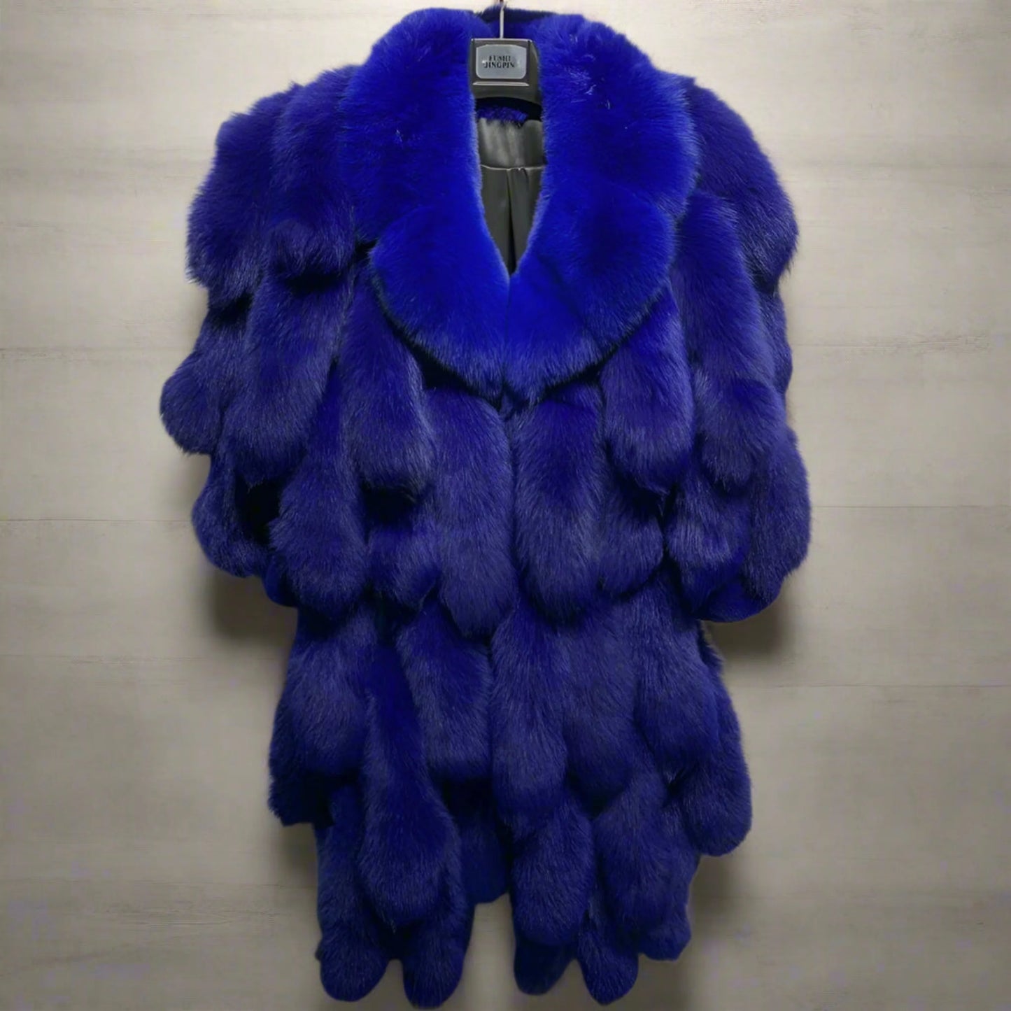 Genuine Fox Fur Tail Oversized 2-in-1 Coat