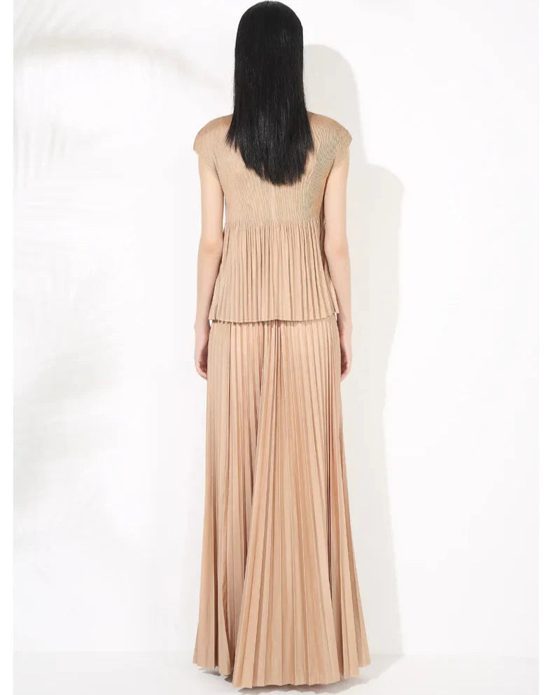 Modest Pleated Skirt Set