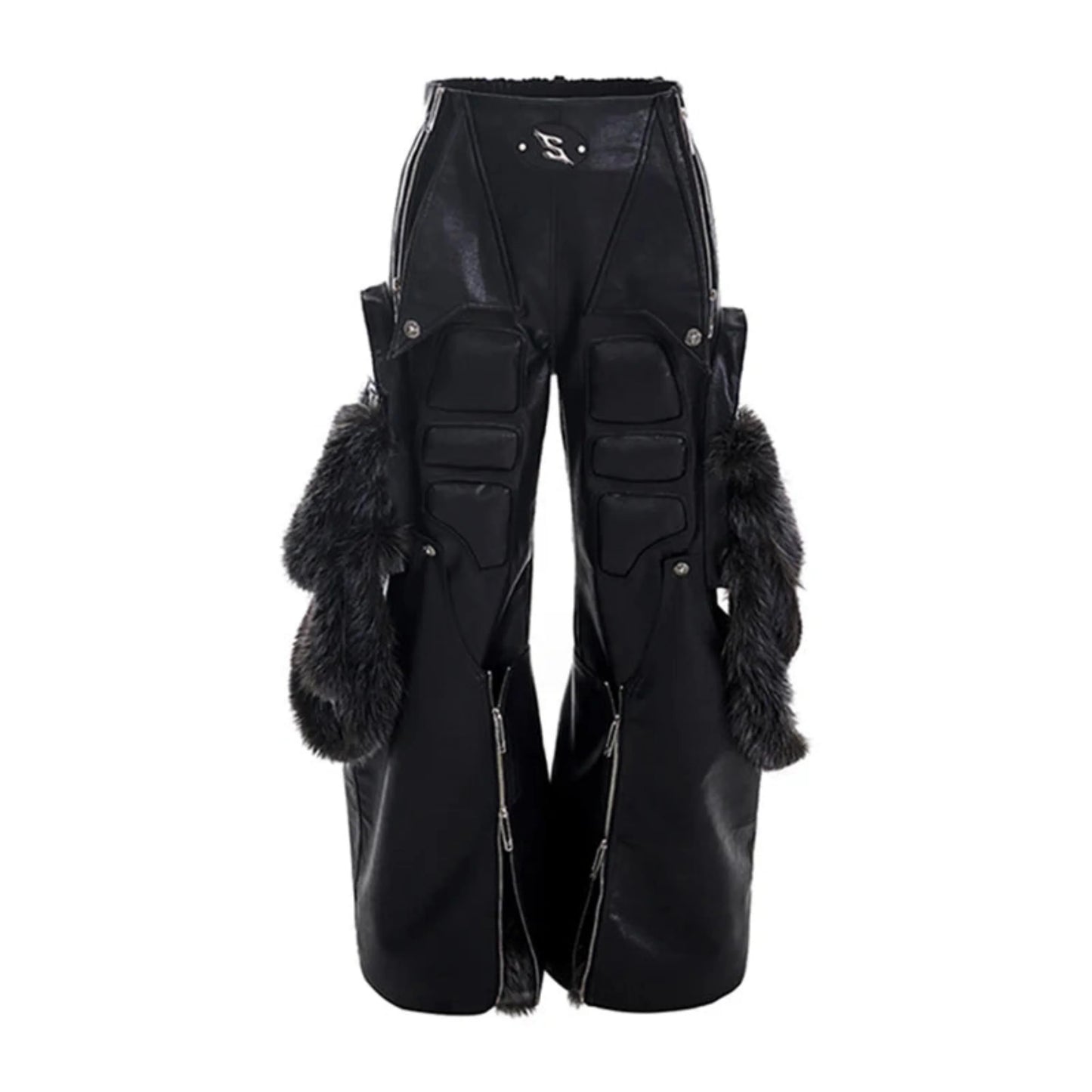 High-End Men's Vegan Leather Cargo Pants
