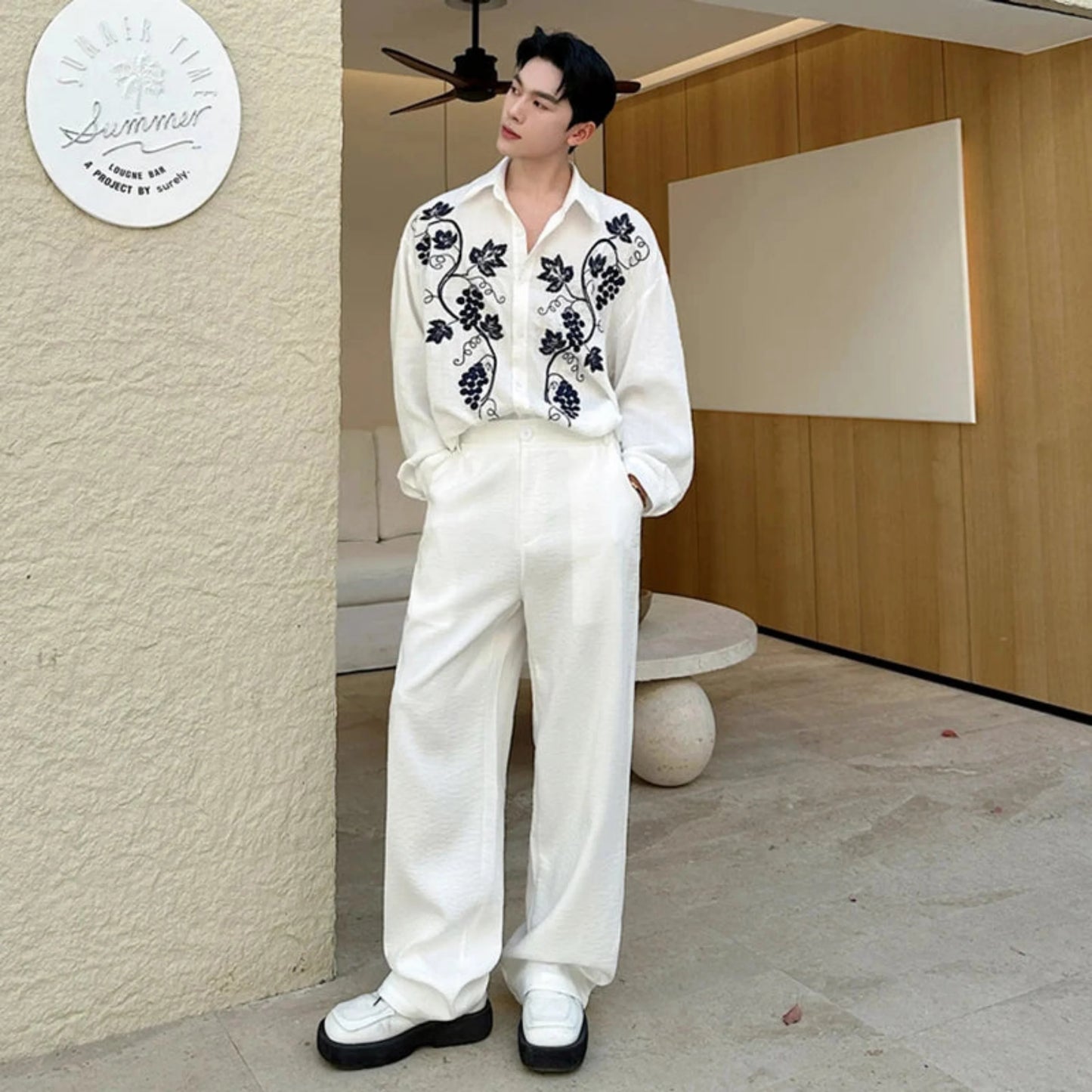 Luxury Men's 2-Piece Embroidered Set