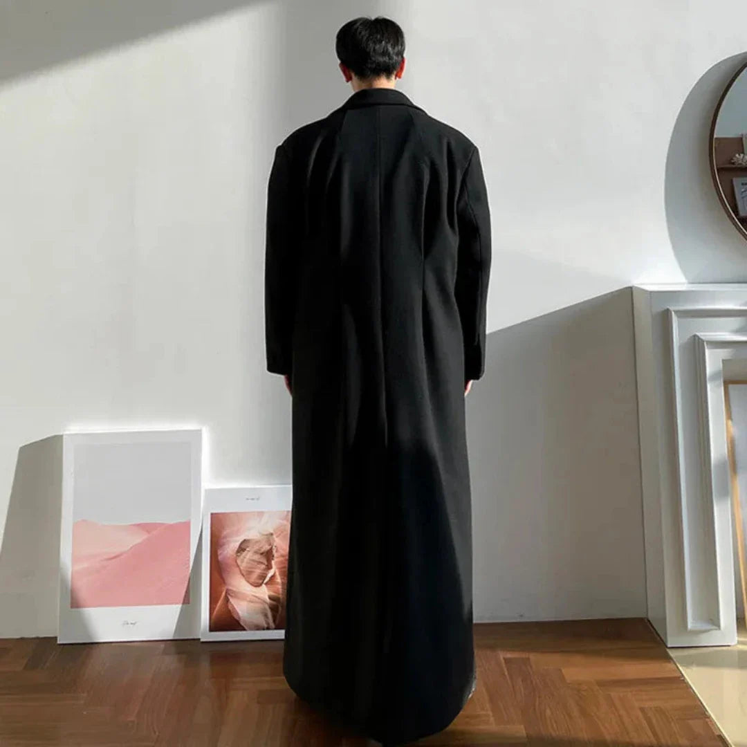 Men's Luxurious Oversized Extra Long Wool Coat